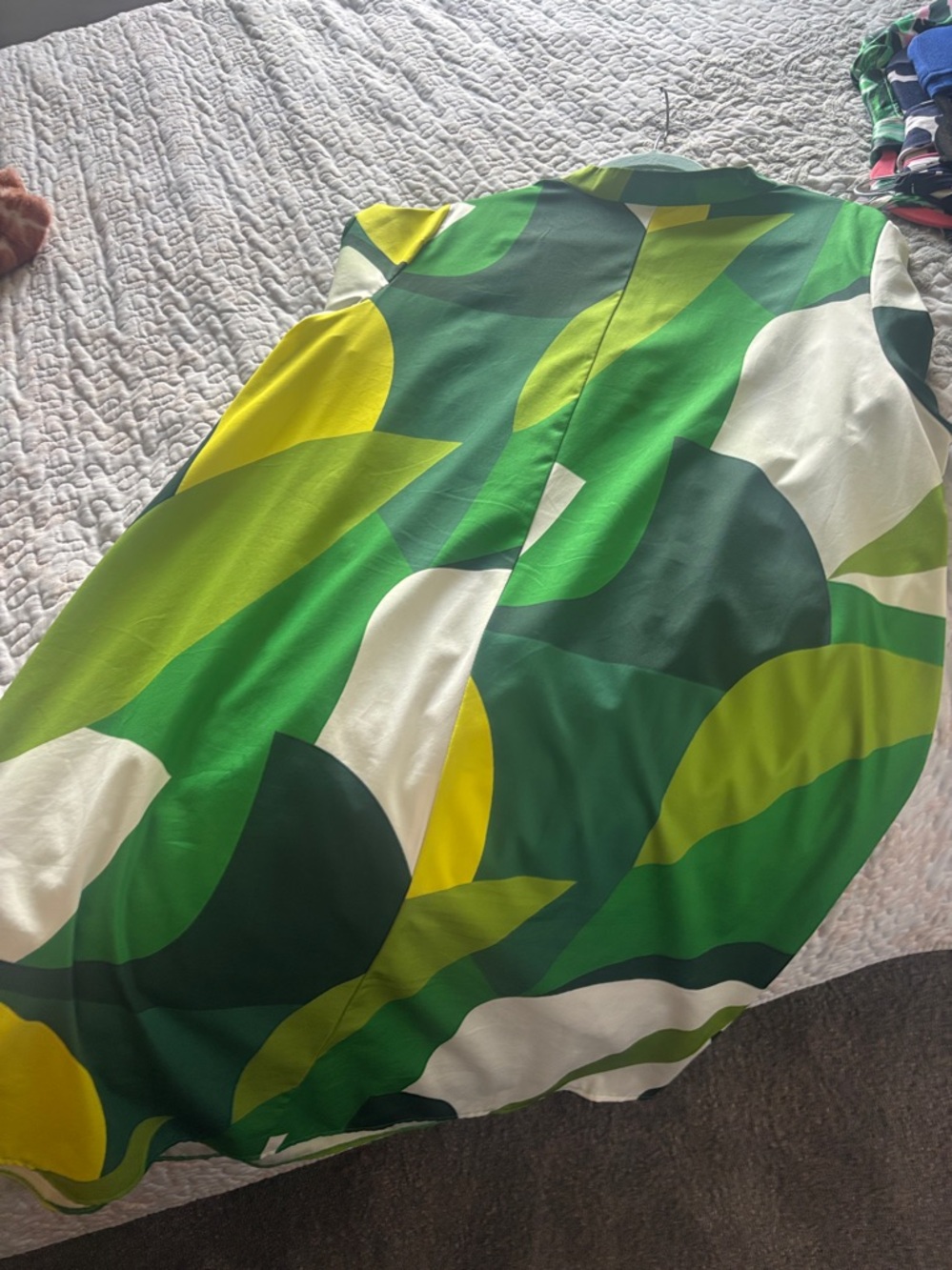 Shein Curve Green Leaf Print Shift Dress - Women's 2XL - Picture 2 of 3